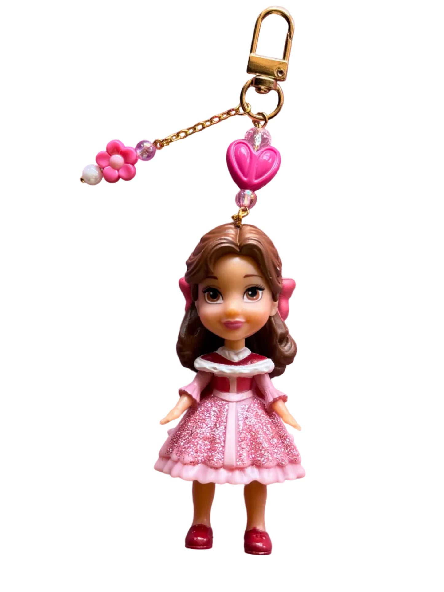 Upcycled Princess Doll Keychain • Handmade Disney-Inspired Charm