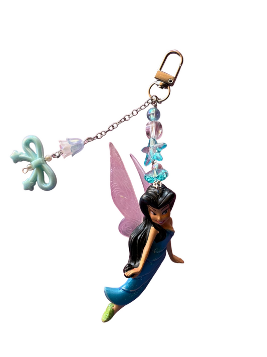 Pixie hollow inspired bag charms- nostalgic bag charm fairies-