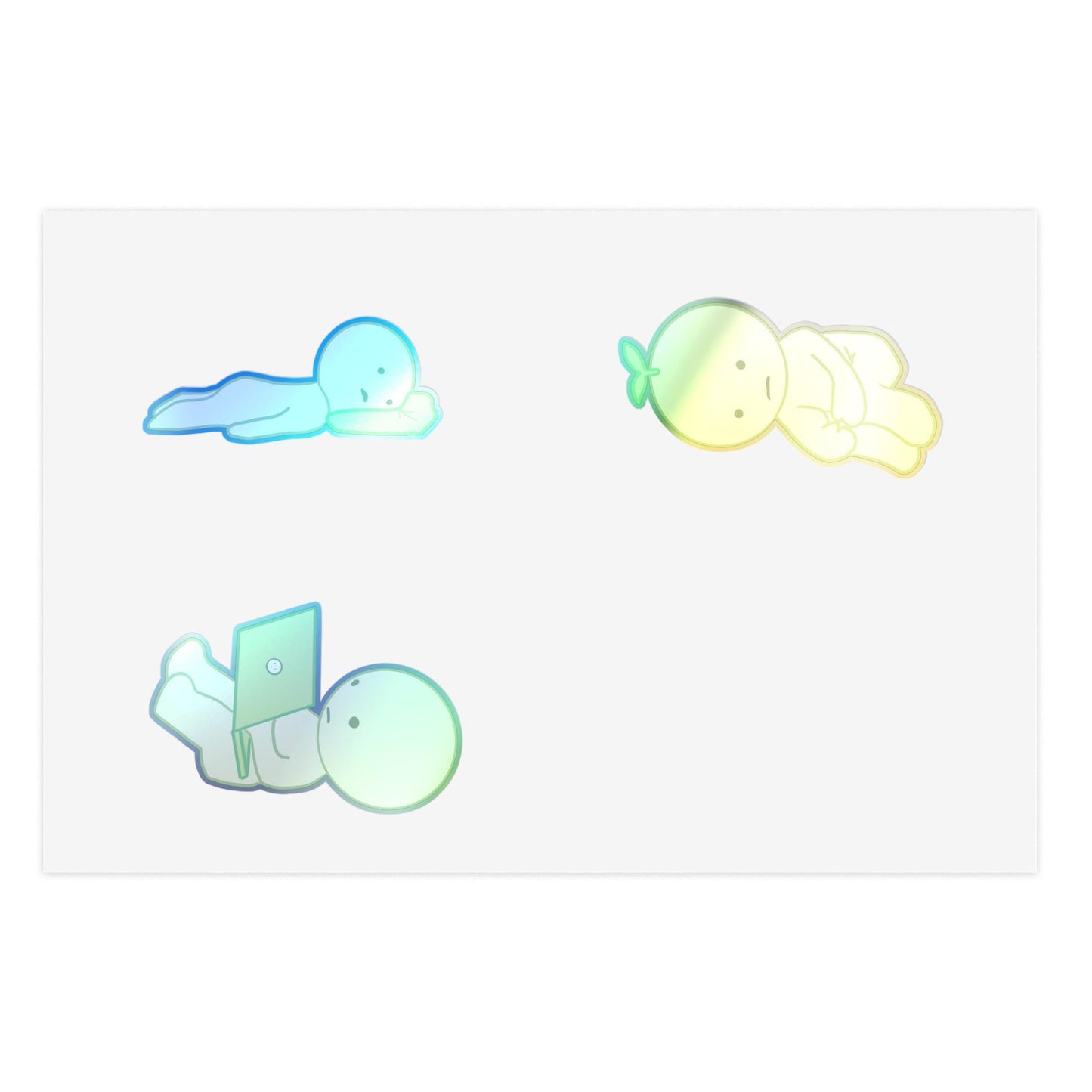 Cute little green guys Stickers for Journals, Scrapbooking, Kids Decor, Plant Lovers Gifts, Fun Greenery Decor