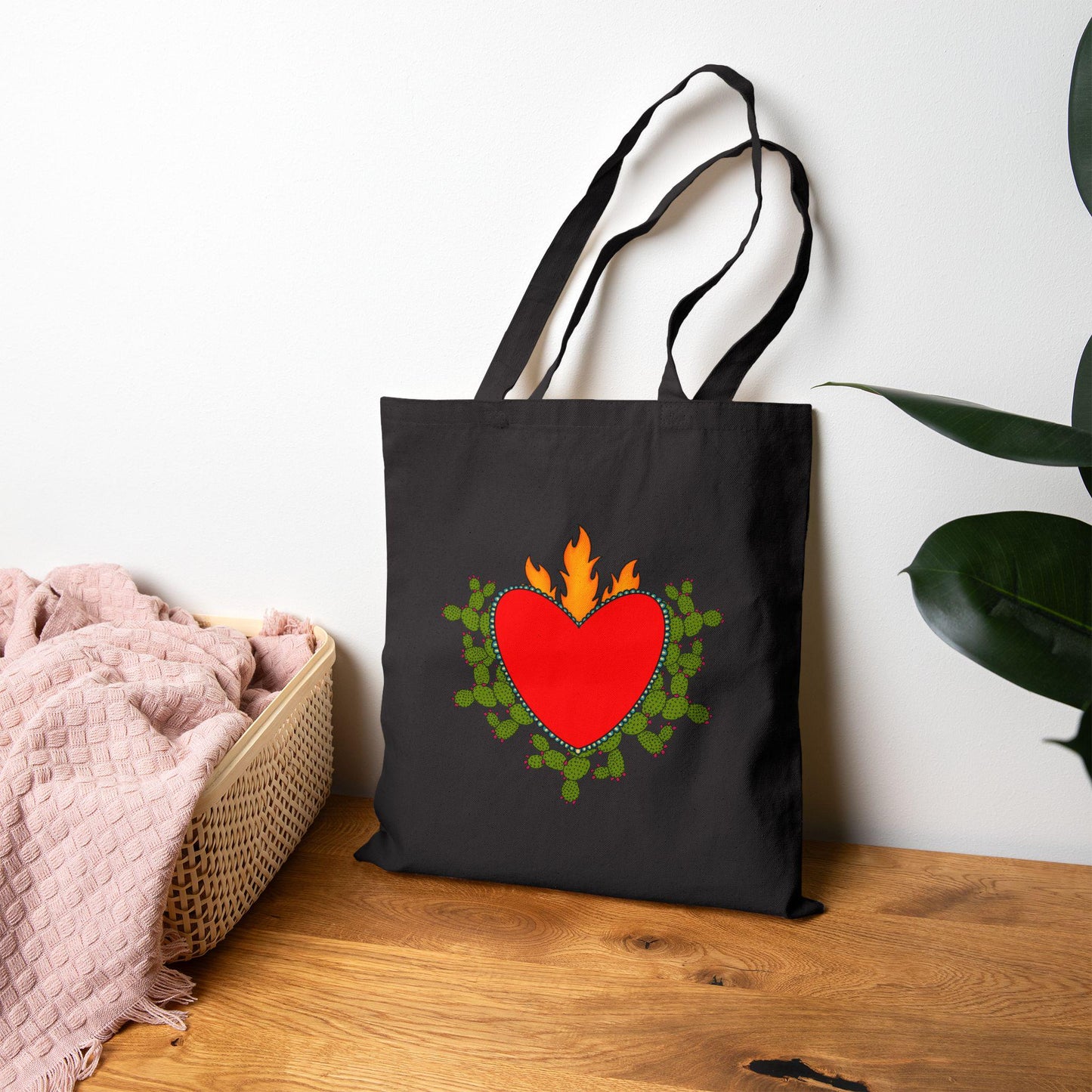 Amor Eterno Cotton Canvas Tote Bag: Reusable Eco-Friendly Shopping Bag