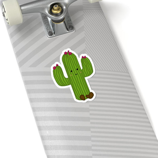 Glossy Cactus Sticker: Playful Vinyl Decal for Laptop, Journal