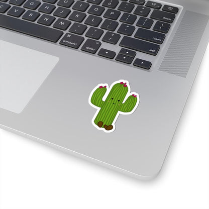 Glossy Cactus Sticker: Playful Vinyl Decal for Laptop, Journal
