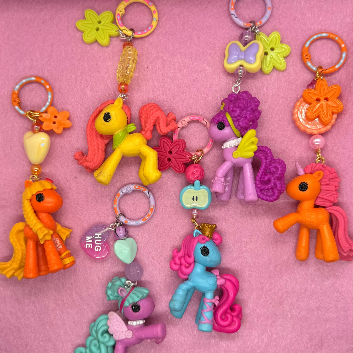 Lalaloopsy ponies keychains|bag charms nostalgic upcycled toys