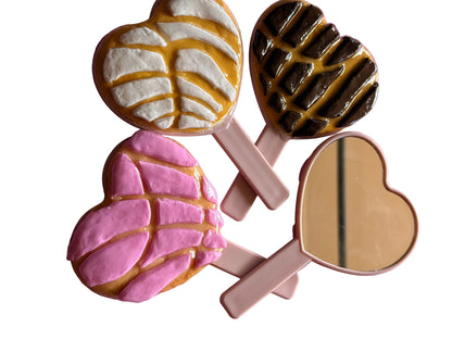 Handmade Sweet Treat Compact Mirror: Concha, Galleta, Payaso, Waffle, Pancake