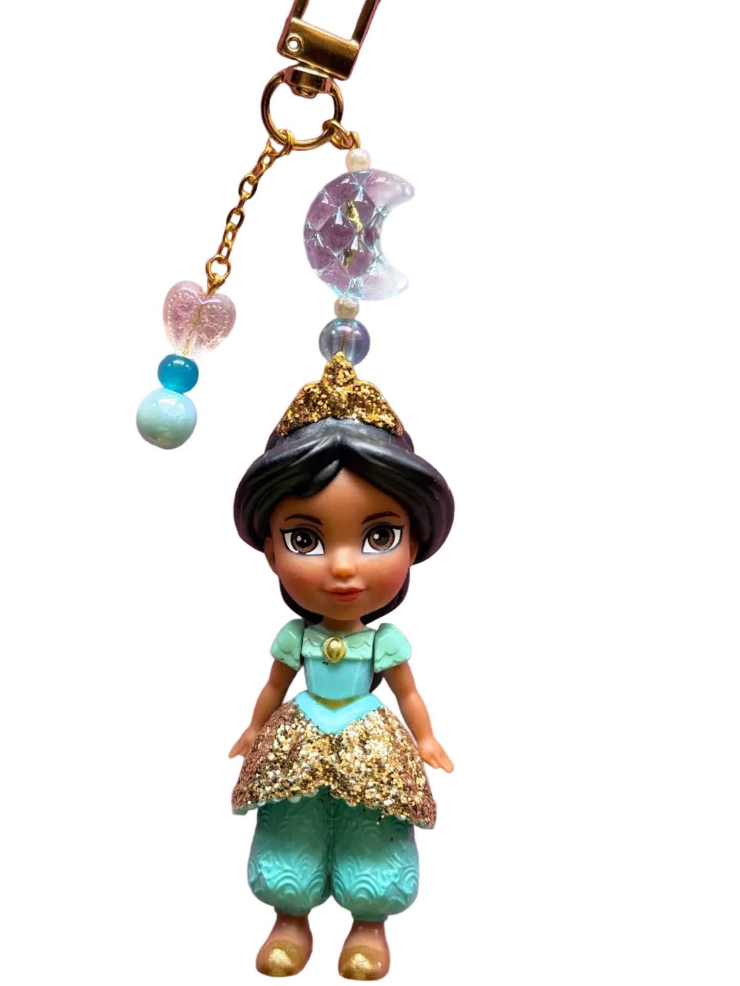 Upcycled Princess Doll Keychain • Handmade Disney-Inspired Charm