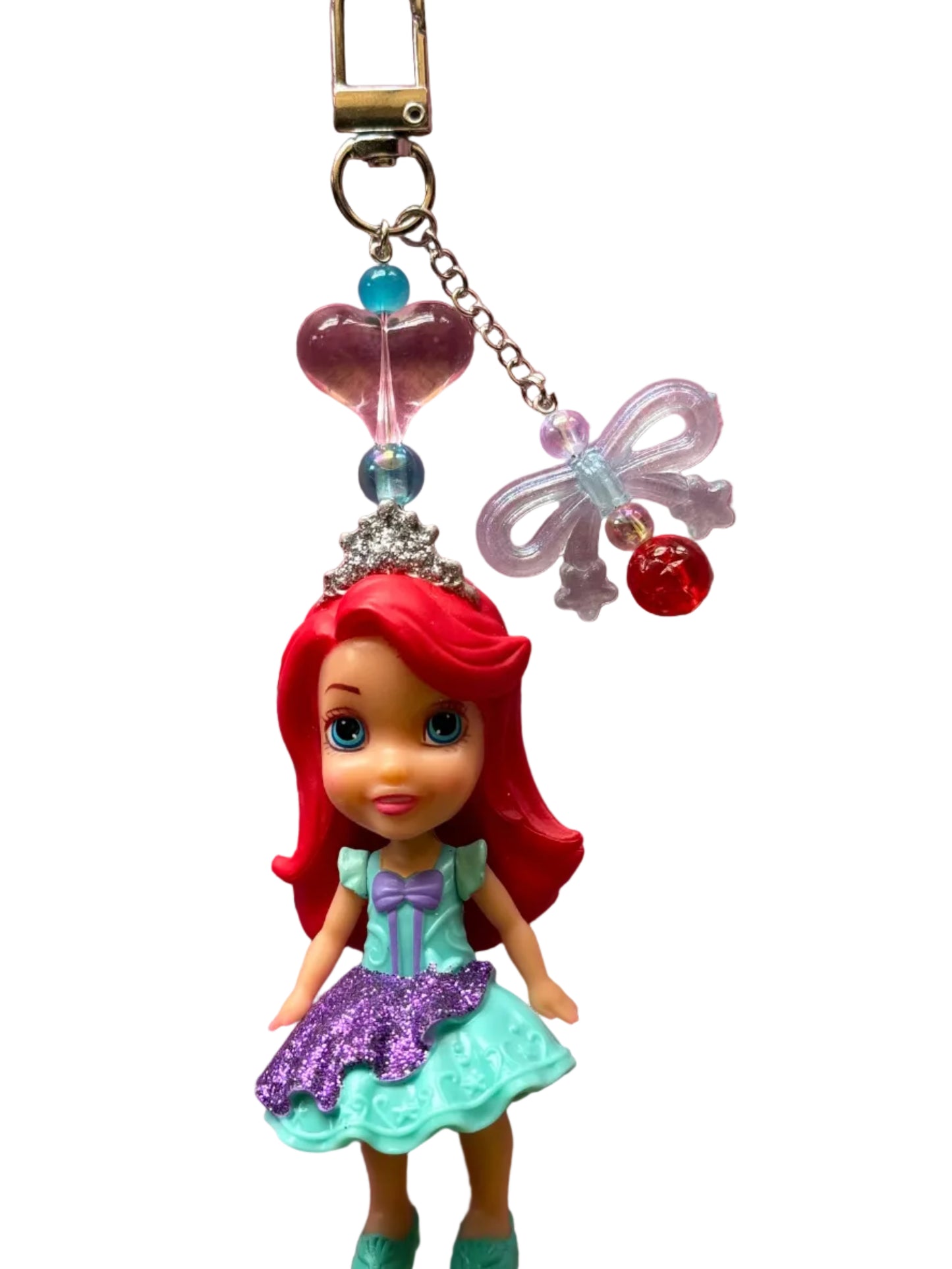 Upcycled Princess Doll Keychain • Handmade Disney-Inspired Charm