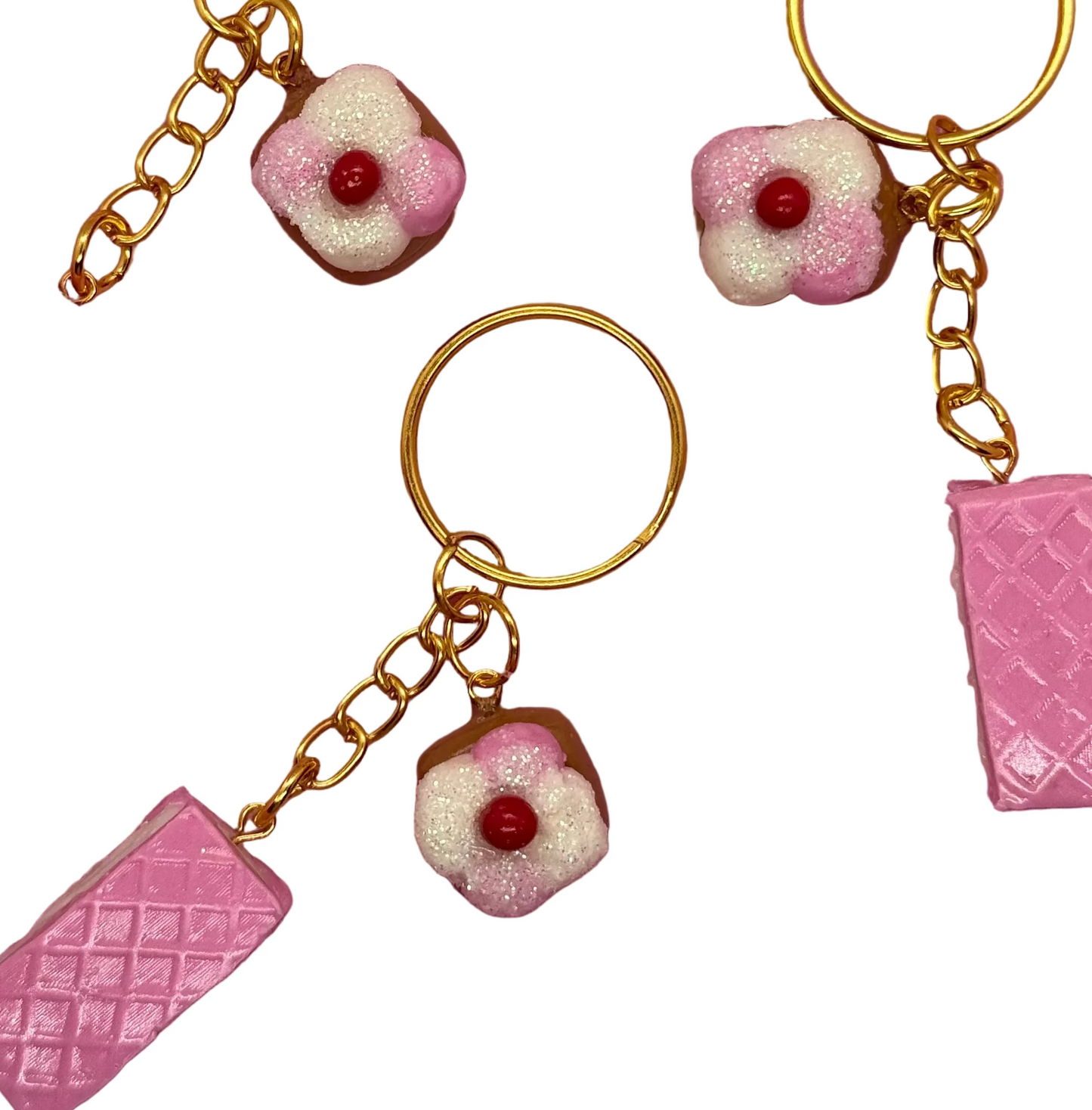 Mexican Sweet Treat Keychain – Handmade Concha & Candy Bag Charm