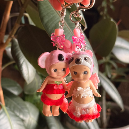 Customized Sonny Angel bag charms, hand painted and decorated