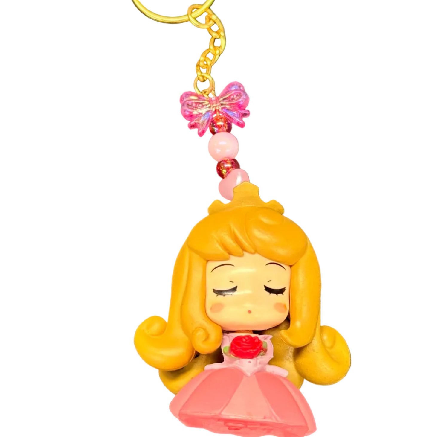 Fairytale Princess Doll Keychain – Handmade Disney-Inspired Bag Charm
