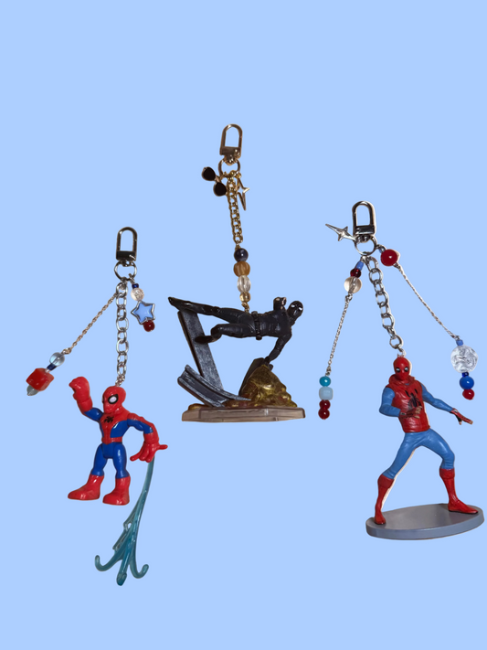 Spider-Man Bag Charm – Handmade Superhero Collectible Keychain Accessory