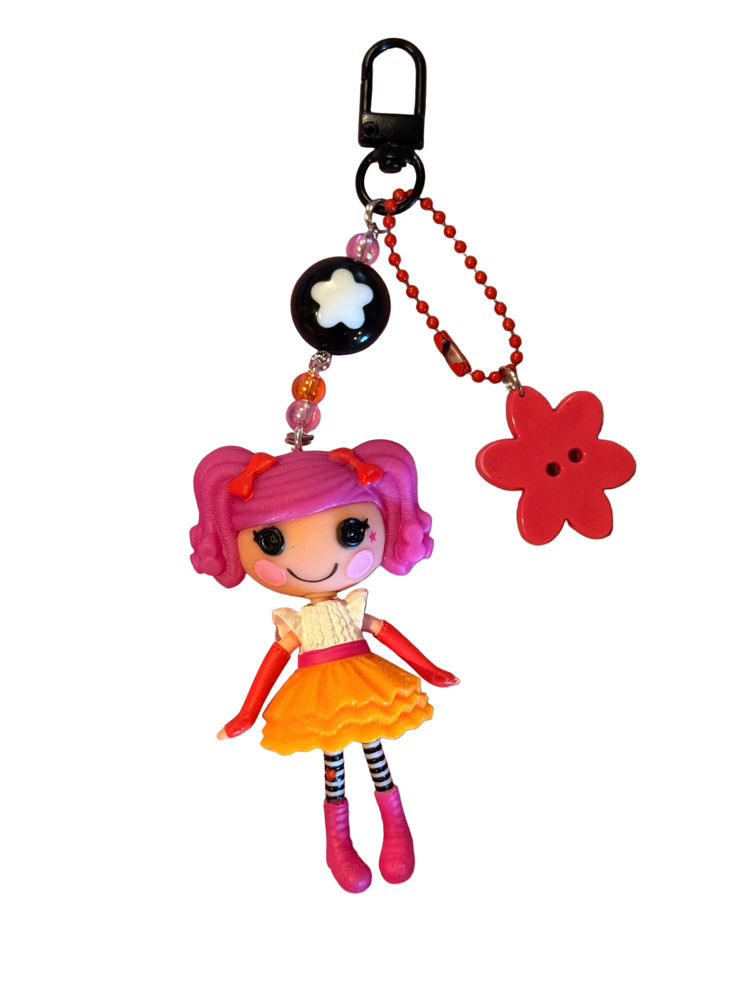 Vintage Lalaloopsy Lala Doll Keychain – Nostalgic Handmade Bag Charm