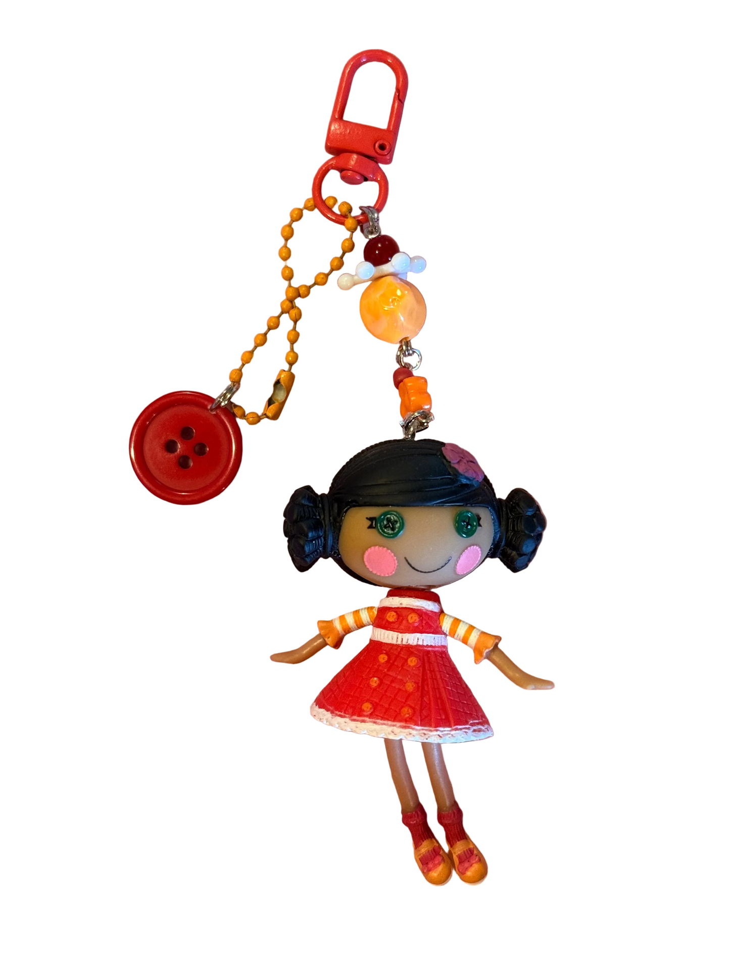 Vintage Lalaloopsy Lala Doll Keychain – Nostalgic Handmade Bag Charm
