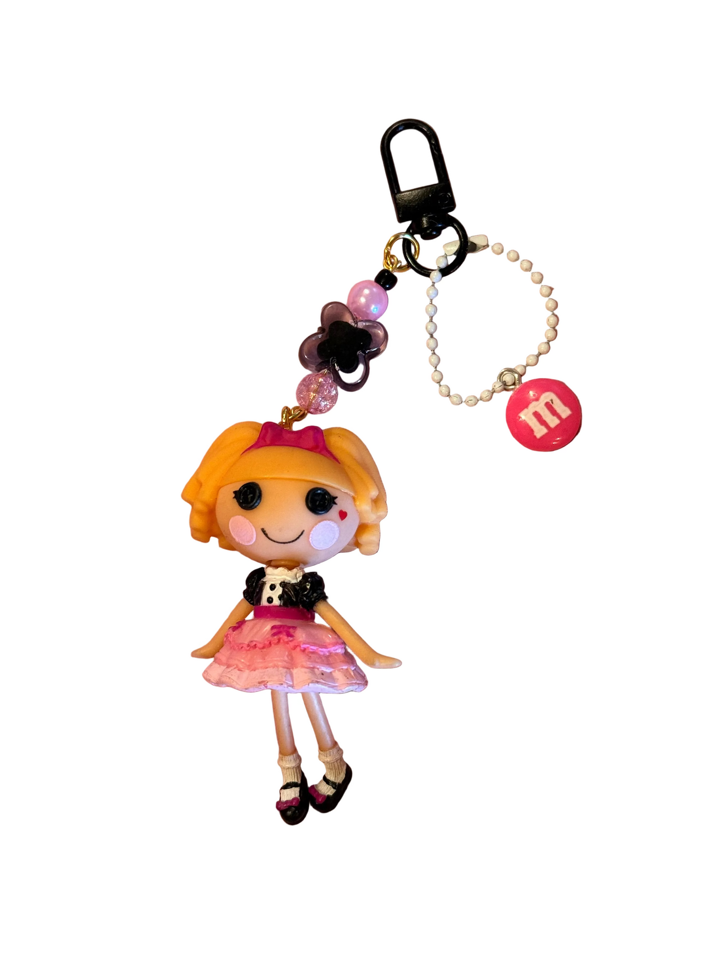 Vintage Lalaloopsy Lala Doll Keychain – Nostalgic Handmade Bag Charm