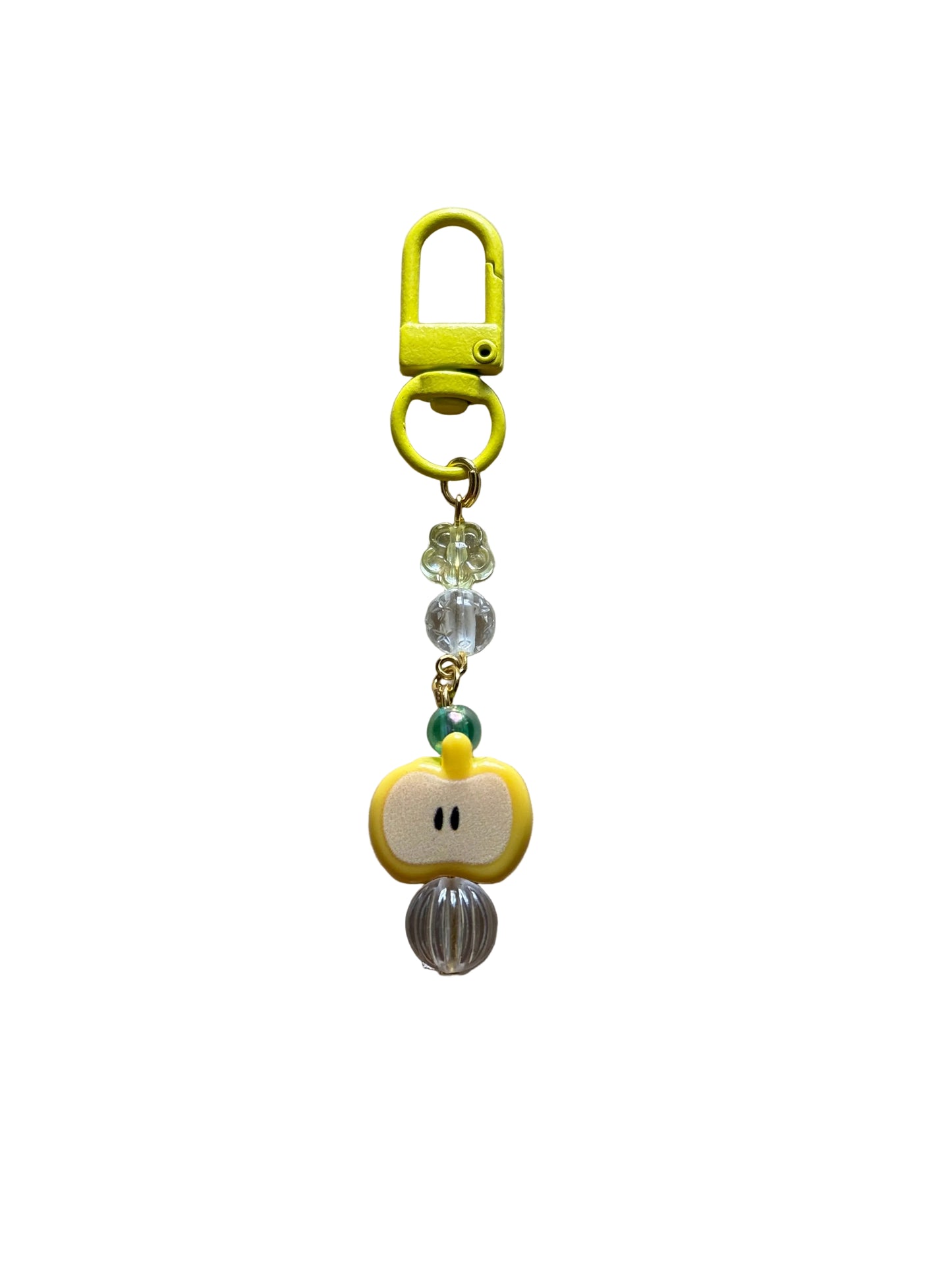 Handmade Apple Beaded Keychain – Cute Bag Charm, Colorful Clip Accessory