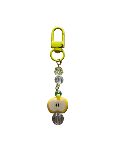 Handmade Apple Beaded Keychain – Cute Bag Charm, Colorful Clip Accessory