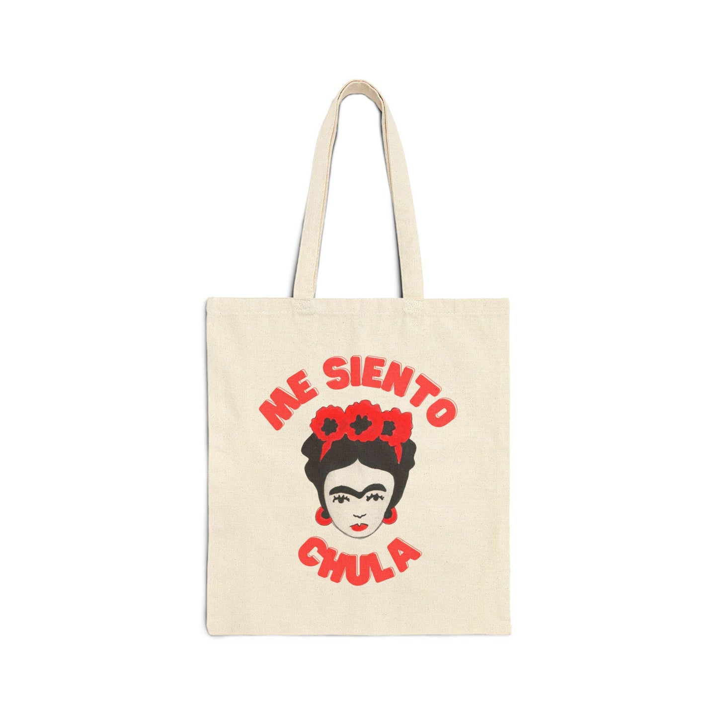 Frida Kahlo Inspired Cotton Canvas Tote Bag - Latina Art