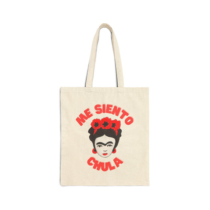 Frida Kahlo Inspired Cotton Canvas Tote Bag - Latina Art