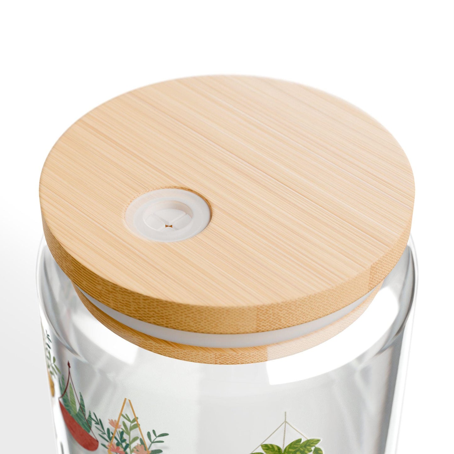 Plant Mom Sipper Glass (16oz): Eco-Friendly Drinkware with Bamboo Lid