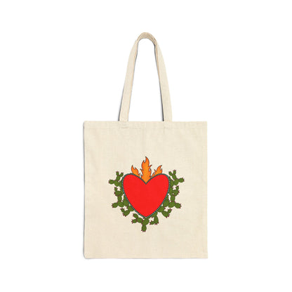 Amor Eterno Cotton Canvas Tote Bag: Reusable Eco-Friendly Shopping Bag