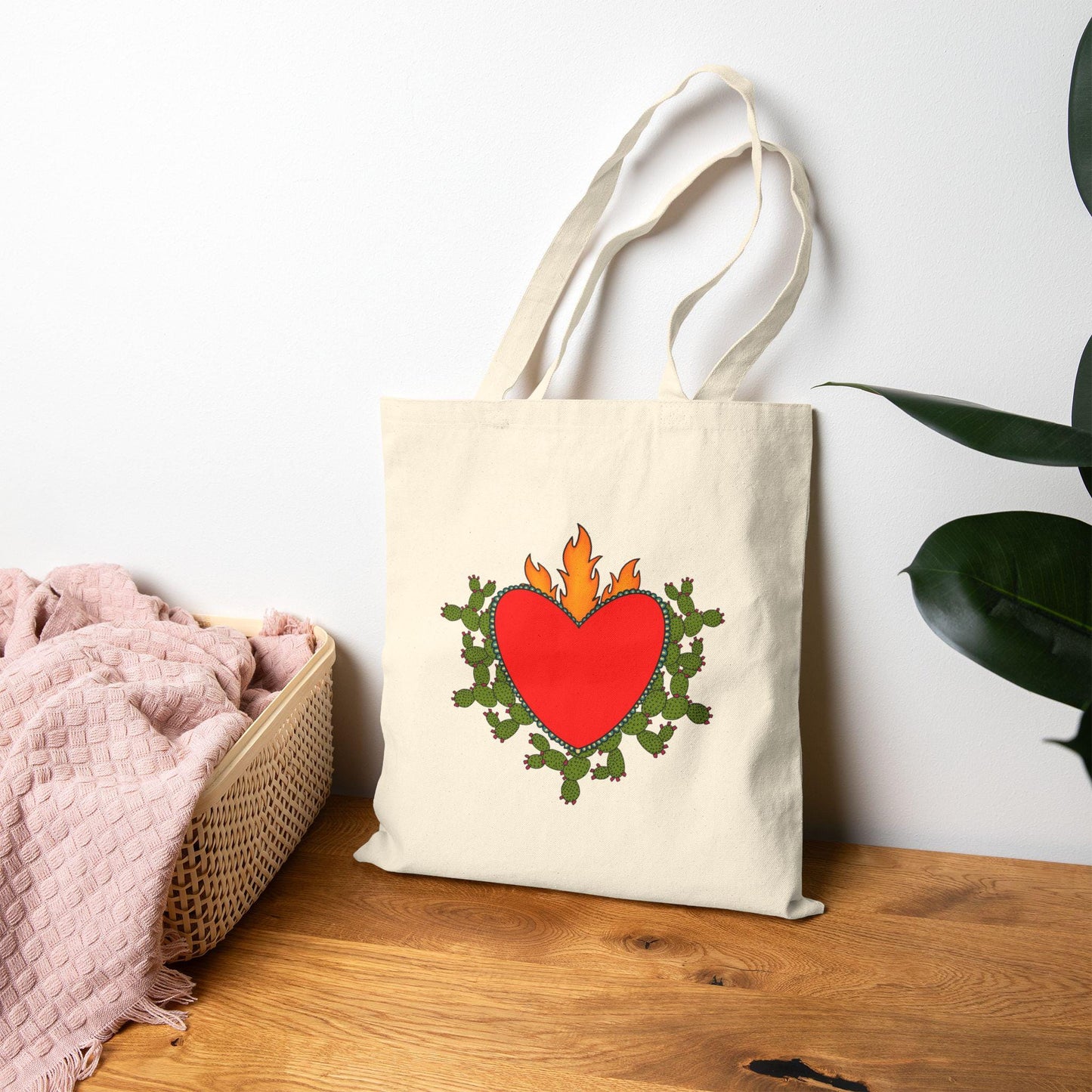 Amor Eterno Cotton Canvas Tote Bag: Reusable Eco-Friendly Shopping Bag
