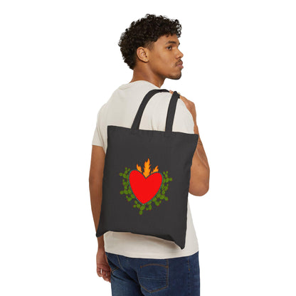 Amor Eterno Cotton Canvas Tote Bag: Reusable Eco-Friendly Shopping Bag