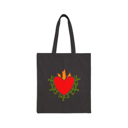 Amor Eterno Cotton Canvas Tote Bag: Reusable Eco-Friendly Shopping Bag