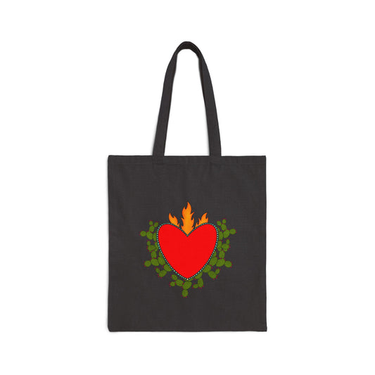 Amor Eterno Cotton Canvas Tote Bag: Reusable Eco-Friendly Shopping Bag