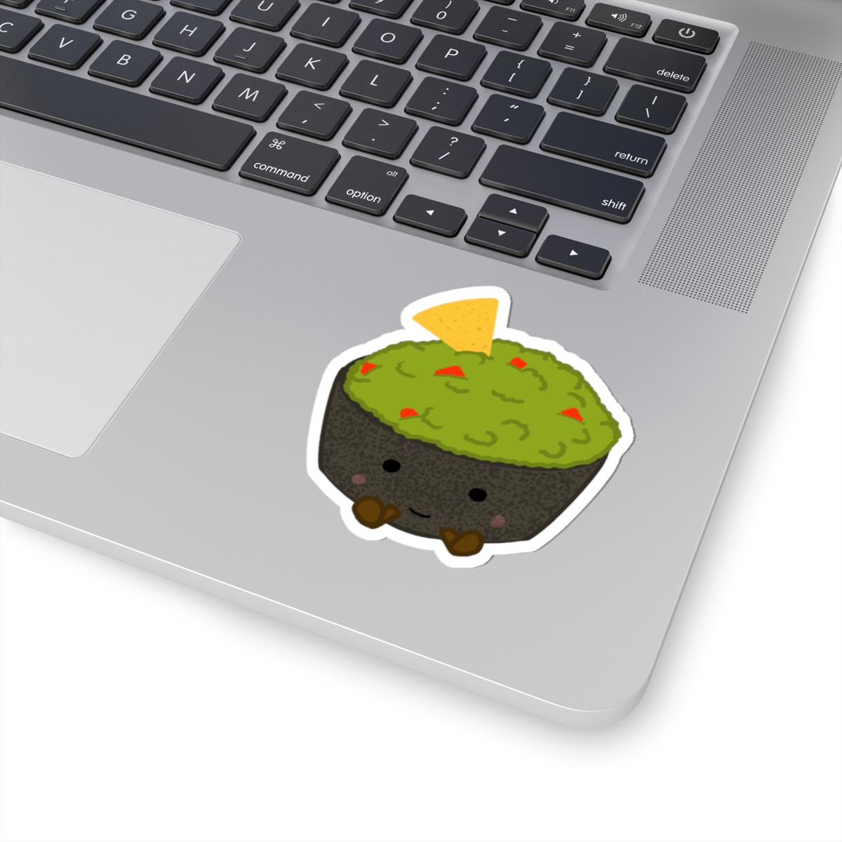 Cute Guacamole Bowl Kiss-Cut Stickers | Fun Laptop Decals, Party Favors, Kitchen Decor, Gift Ideas for Food Lovers
