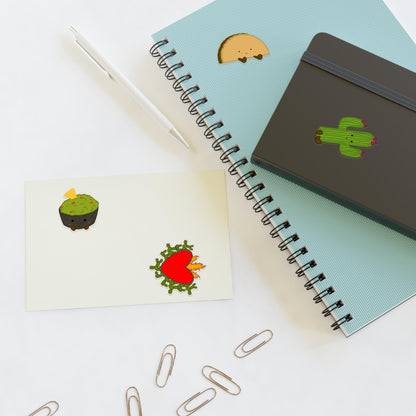Latin Food Sticker Sheets: Taco, Cactus & Heart - Scrapbooking, Journaling