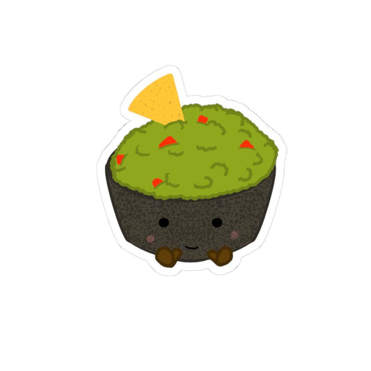Cute Guacamole Bowl Kiss-Cut Stickers | Fun Laptop Decals, Party Favors, Kitchen Decor, Gift Ideas for Food Lovers