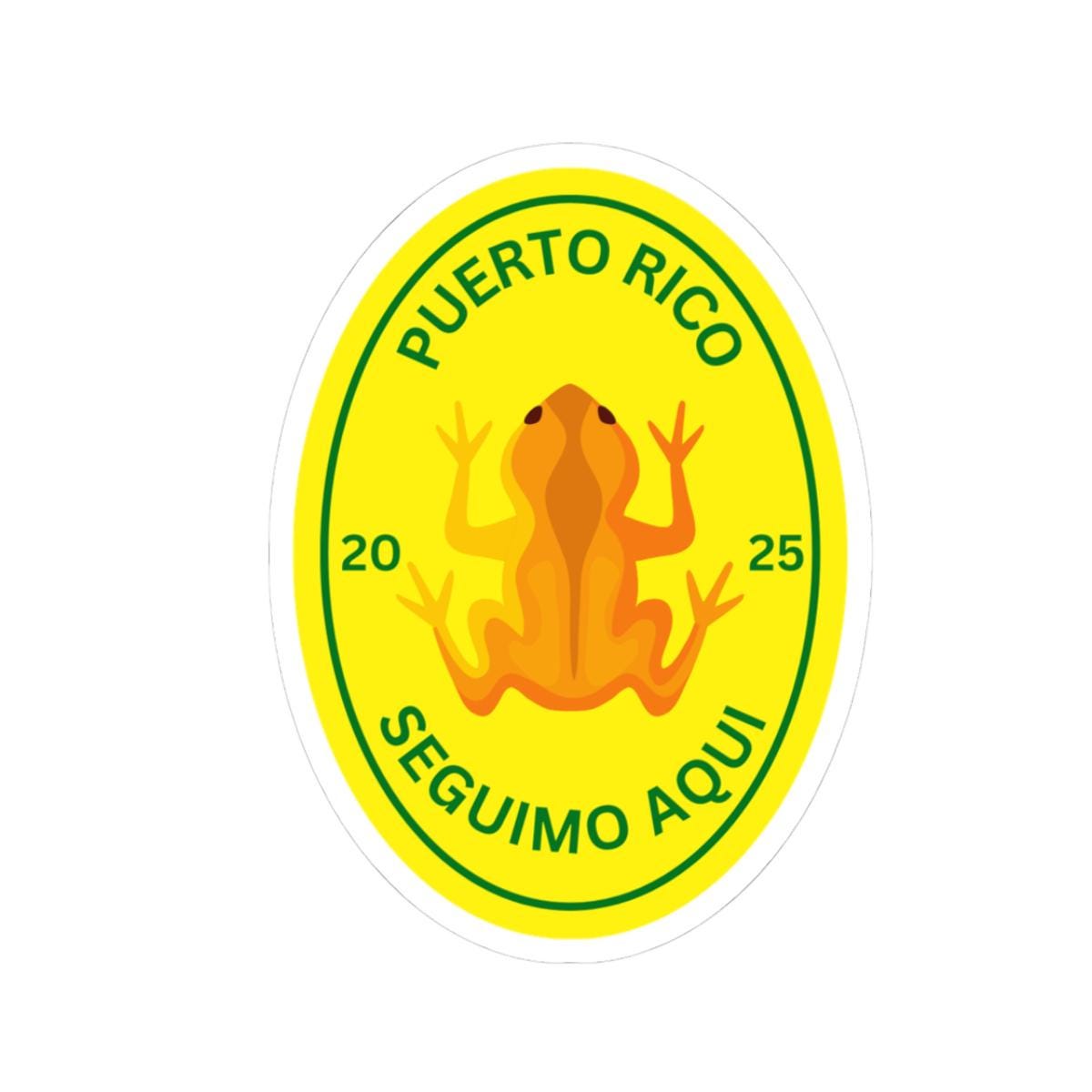 Puerto Rico Coqui Frog Sticker: Glossy Vinyl Laptop Decal