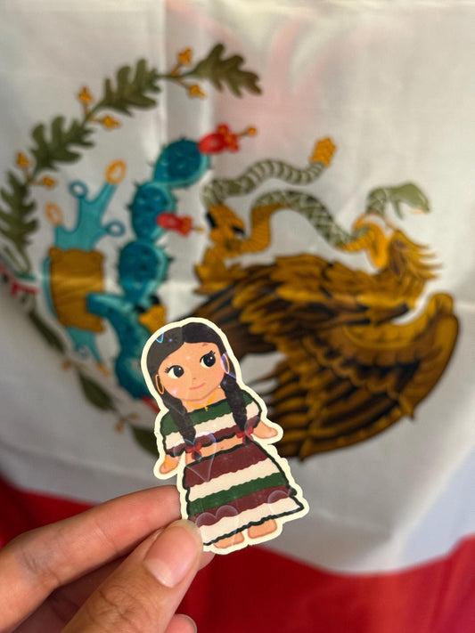 Latina Sonny Angel Sticker: Hand-Drawn, UV Protected