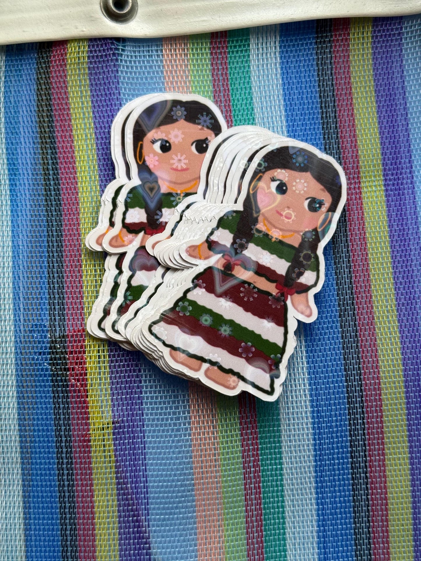 Latina Sonny Angel Sticker: Hand-Drawn, UV Protected