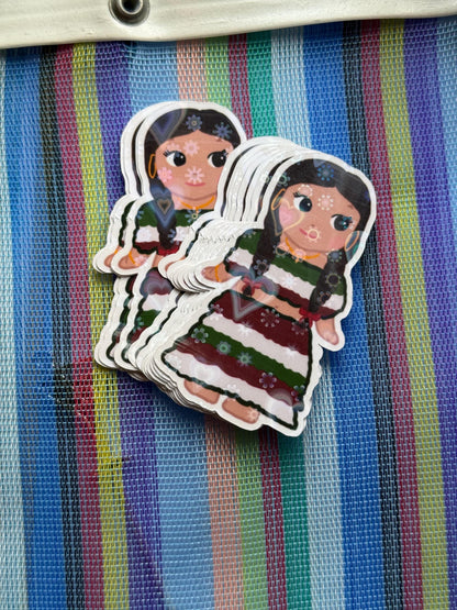 Latina Sonny Angel Sticker: Hand-Drawn, UV Protected