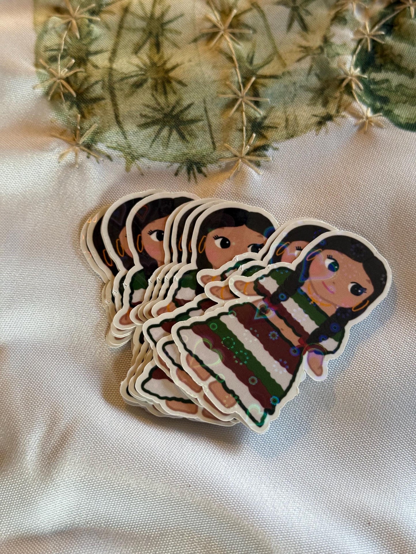 Latina Sonny Angel Sticker: Hand-Drawn, UV Protected