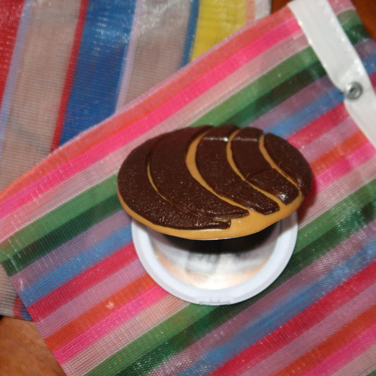 Handmade Mexican Sweet Treat Compact Mirror: Concha, Galleta, Payaso, Waffle, Pancake