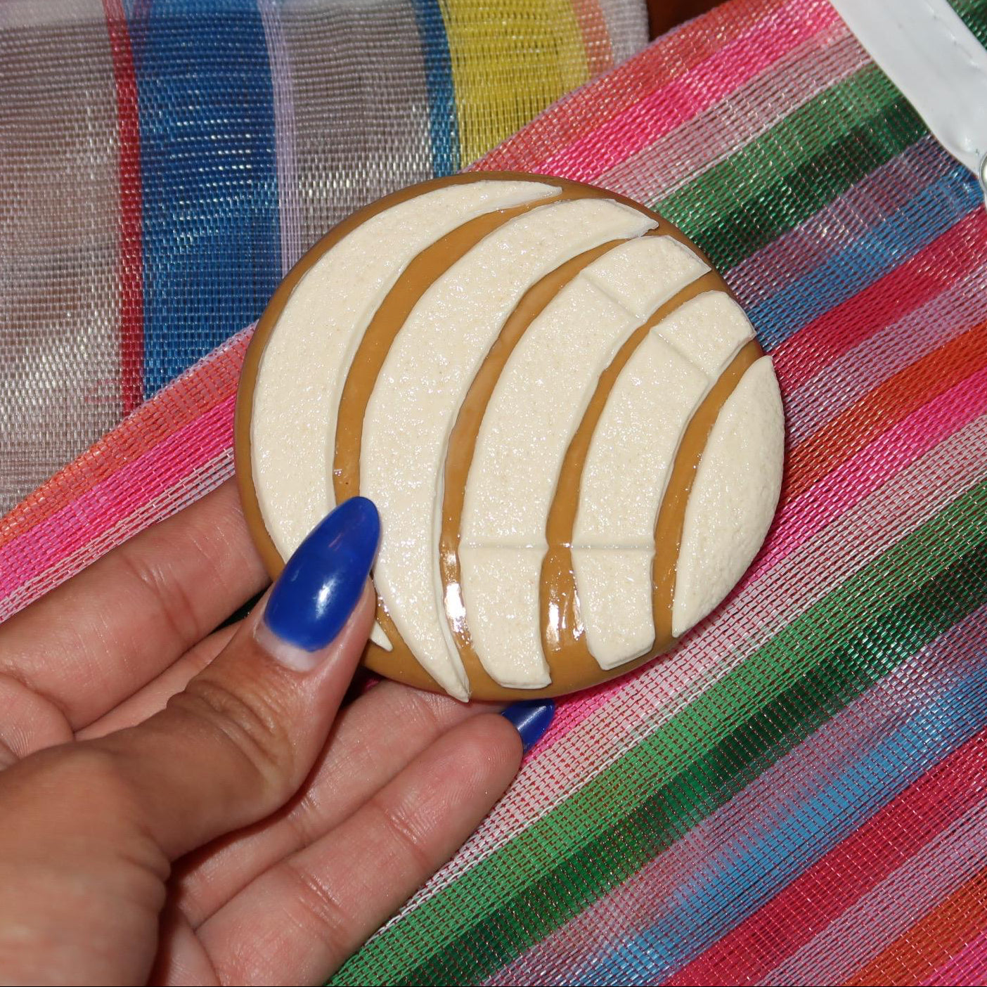 Handmade Mexican Sweet Treat Compact Mirror: Concha, Galleta, Payaso, Waffle, Pancake