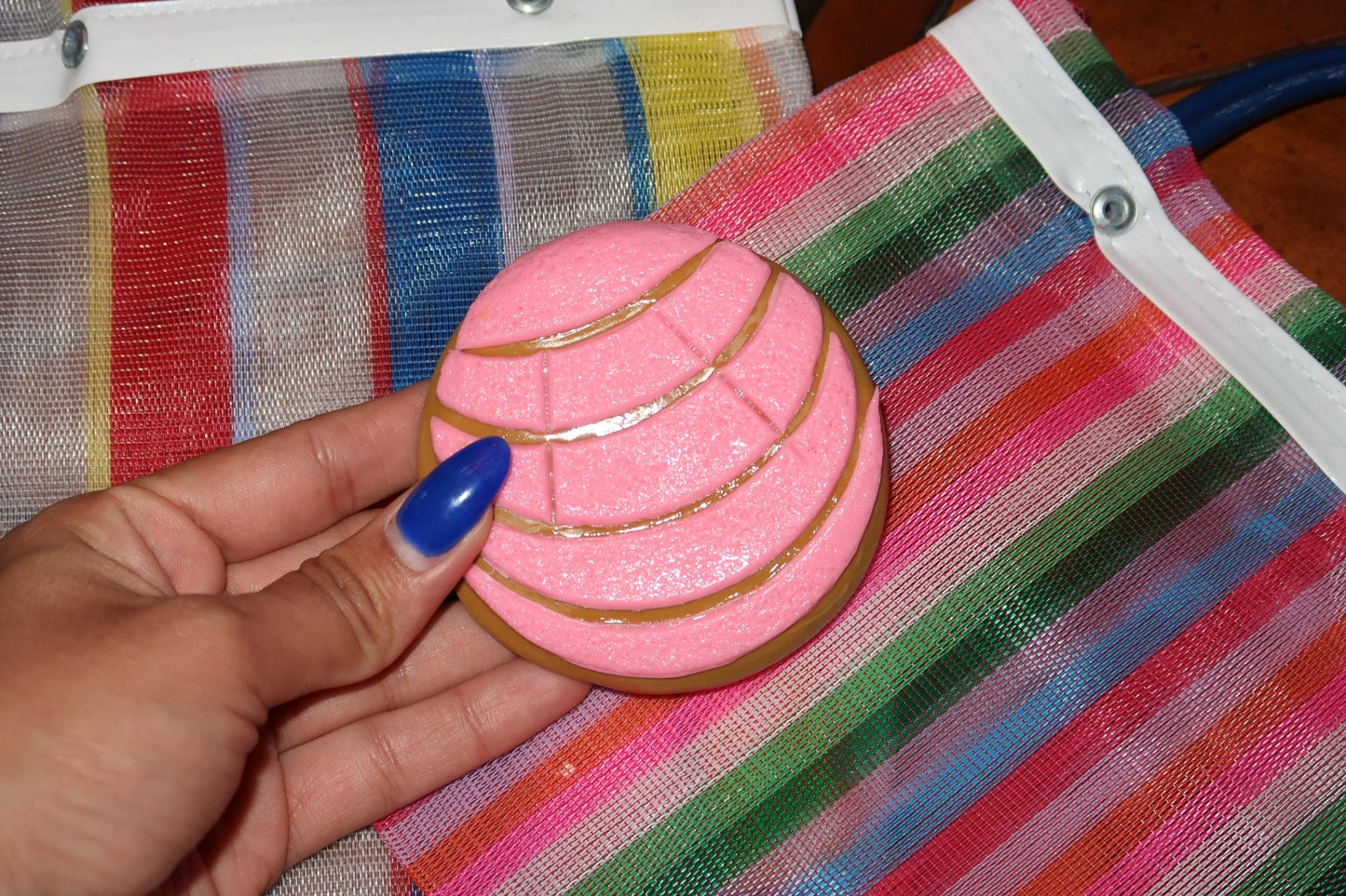 Handmade Mexican Sweet Treat Compact Mirror: Concha, Galleta, Payaso, Waffle, Pancake