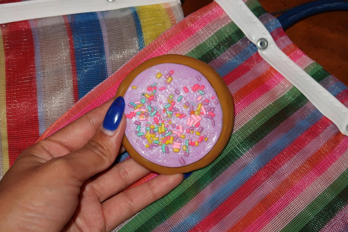 Handmade Mexican Sweet Treat Compact Mirror: Concha, Galleta, Payaso, Waffle, Pancake