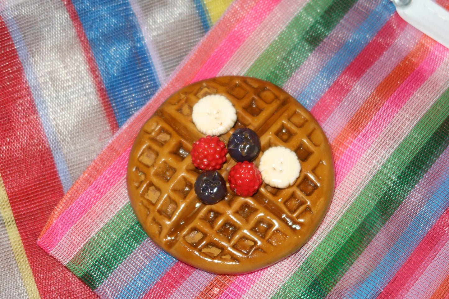 Handmade Mexican Sweet Treat Compact Mirror: Concha, Galleta, Payaso, Waffle, Pancake