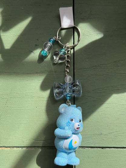 Upcycled Care Bear Keychain • Handmade Nostalgic Bag Charm