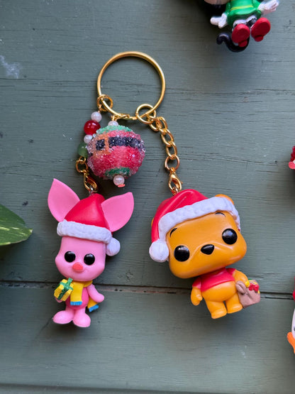 Handmade Christmas Mini Funko Pop Keychains | Cute Disney-Inspired Ornaments | Unique Gifts for Disney Lovers