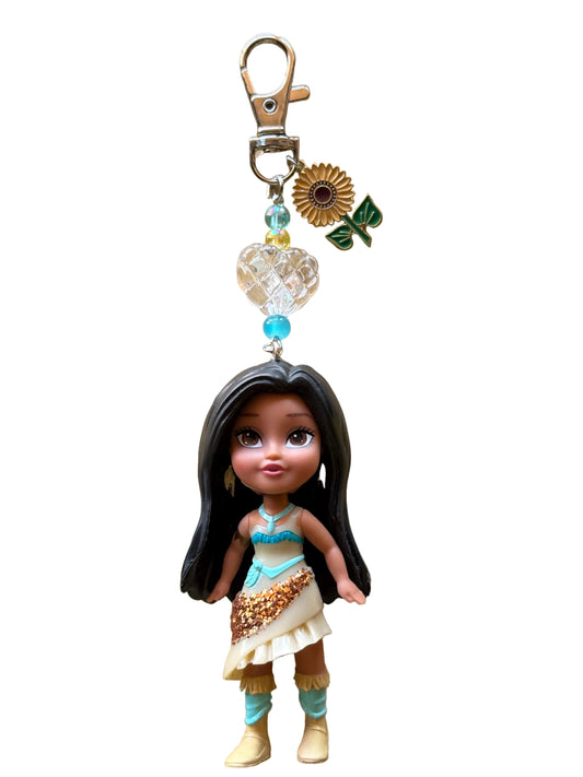 Upcycled Princess Doll Keychain • Handmade Disney-Inspired Charm