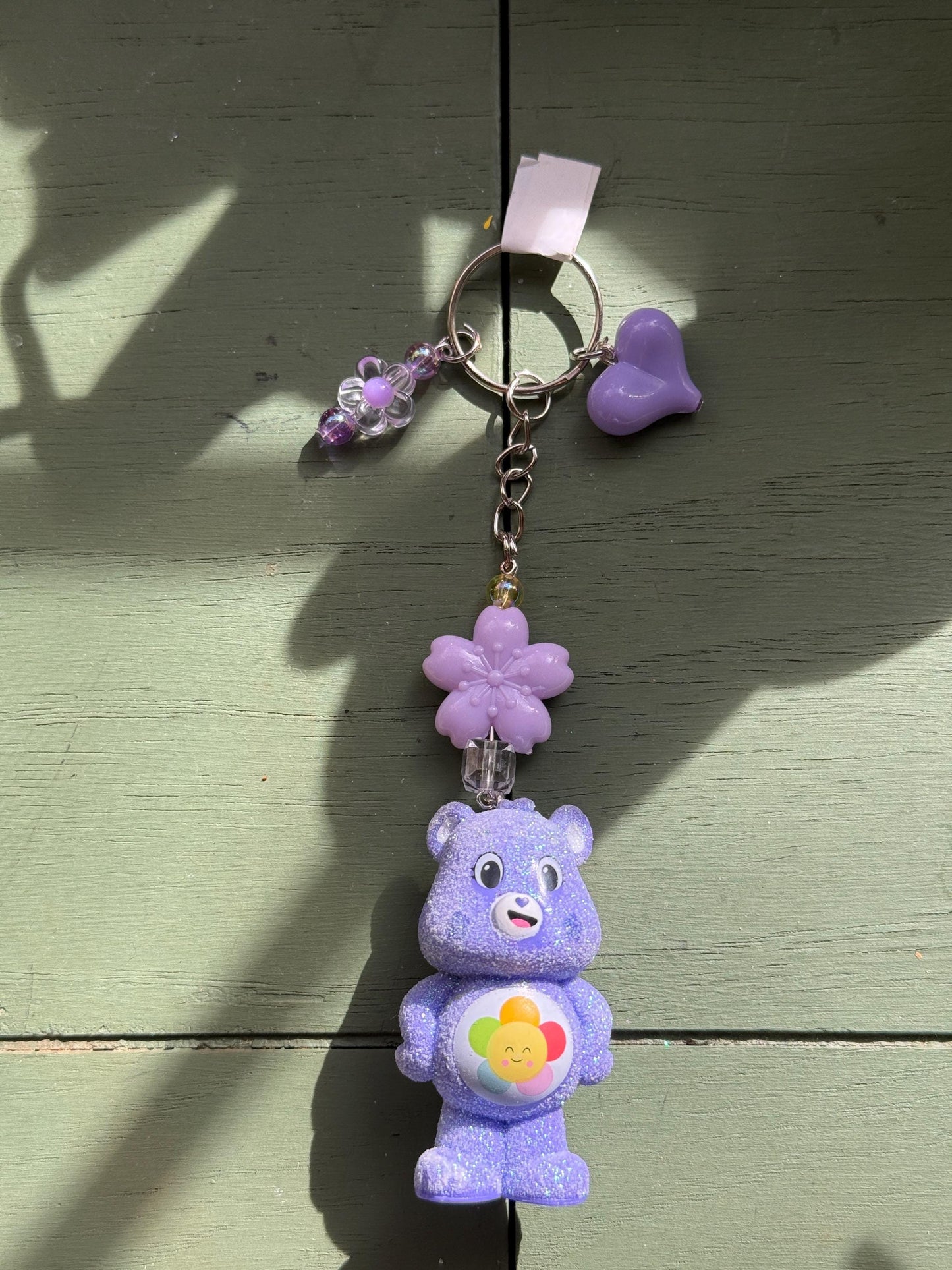 Upcycled Care Bear Keychain • Handmade Nostalgic Bag Charm