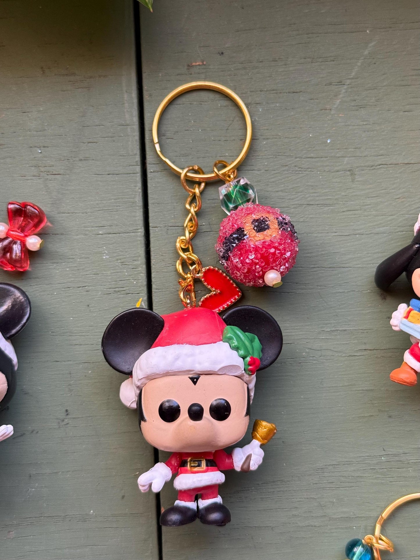 Handmade Christmas Mini Funko Pop Keychains | Cute Disney-Inspired Ornaments | Unique Gifts for Disney Lovers