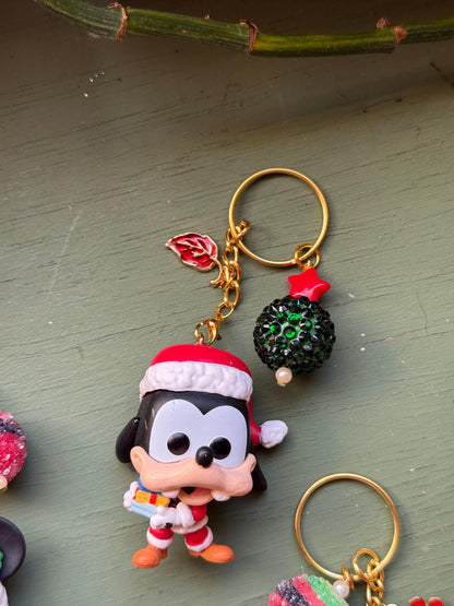 Handmade Christmas Mini Funko Pop Keychains | Cute Disney-Inspired Ornaments | Unique Gifts for Disney Lovers