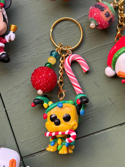 Handmade Christmas Mini Funko Pop Keychains | Cute Disney-Inspired Ornaments | Unique Gifts for Disney Lovers