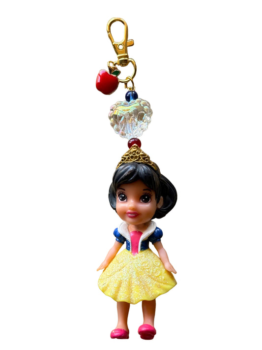 Upcycled Princess Doll Keychain • Handmade Disney-Inspired Charm