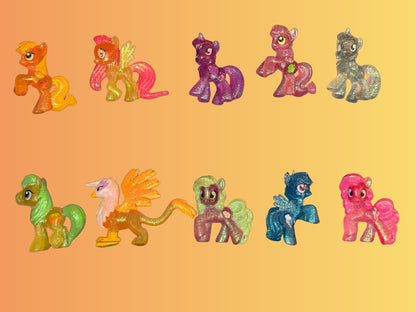 MLP Custom Keychains Glitter Ponies