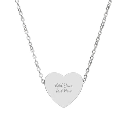 Custom Engraved Heart Necklace | Personalized Initials, Gift for her